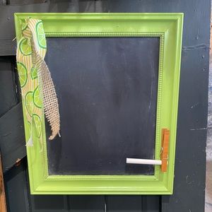 hand made lime chalkboard